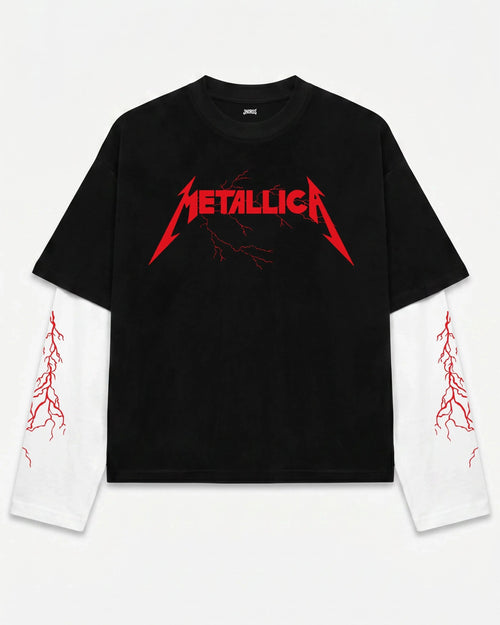 Metallica Doctor Sleeves Oversized T-Shirt