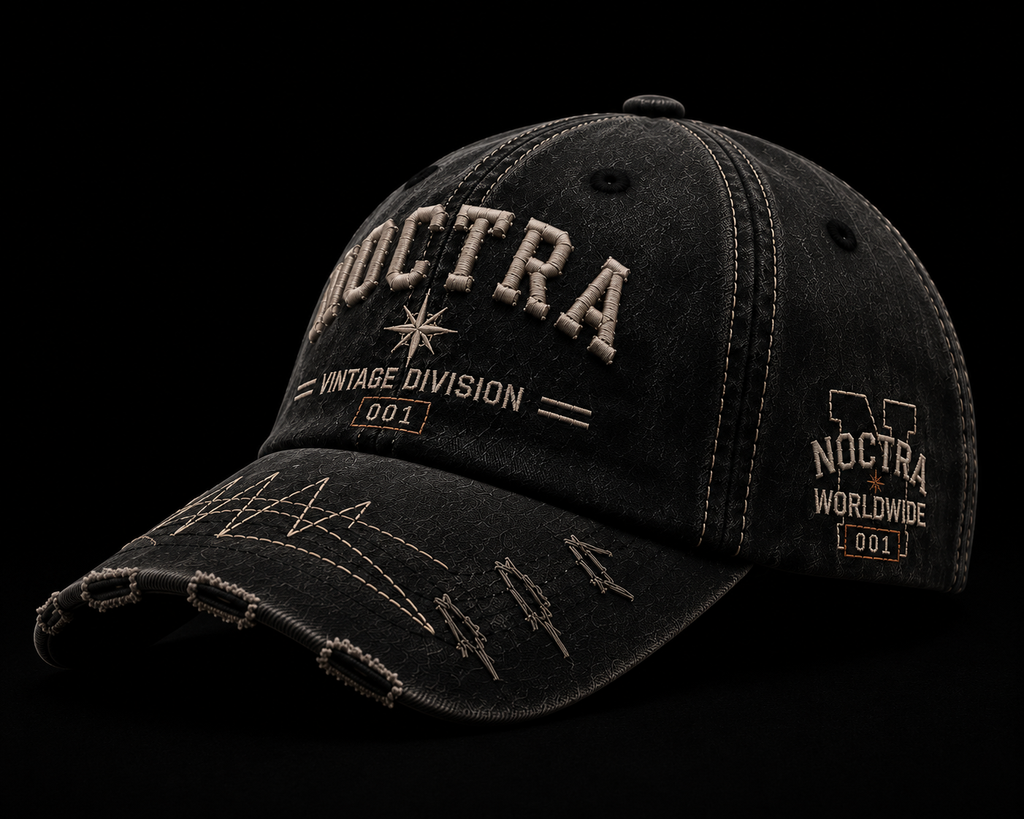 STATIC 02 – Charcoal × Grey Vintage Baseball Cap