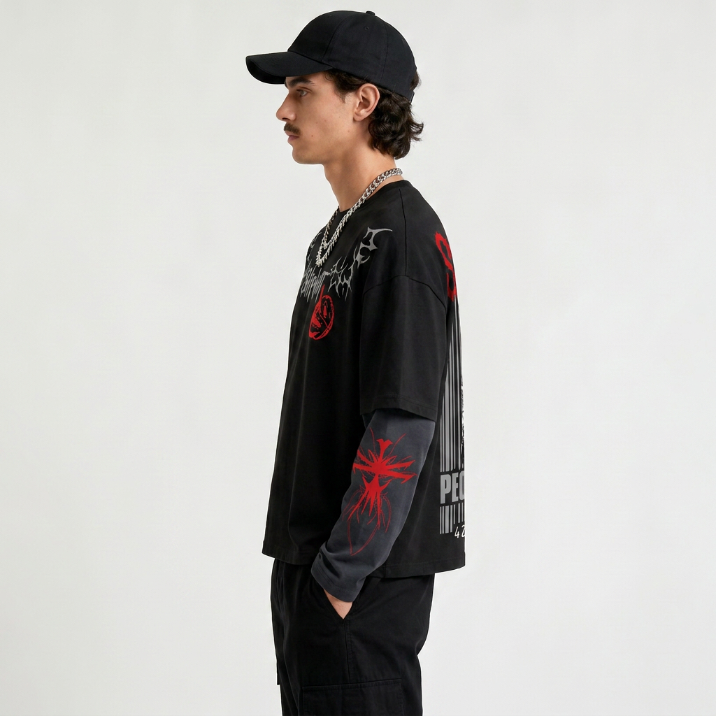 Slipknot – Barcode Carnage Doctor Sleeves Oversized T-Shirt